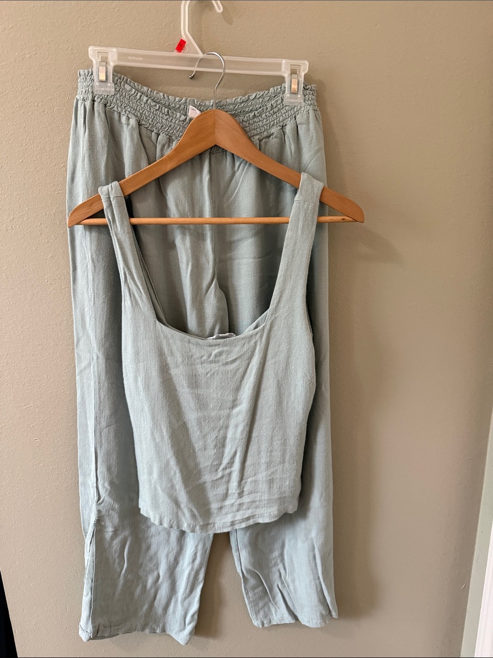Danskin Light Blue Tank Top & Wide-Leg Lounge Pants Set